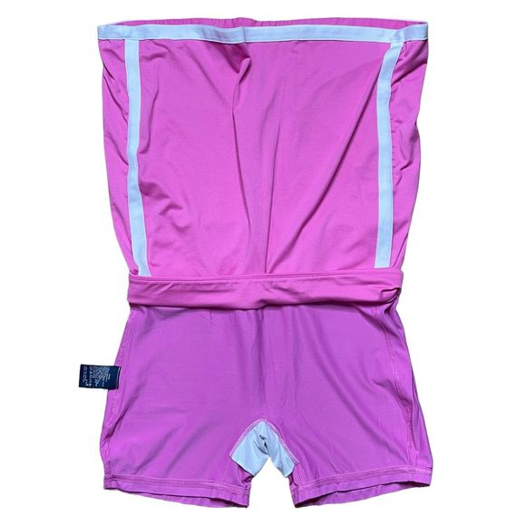 Ralph Lauren Golf Skort Shorts Women's Pink Size M High Rise Contrast Stripes - Picture 3 of 5